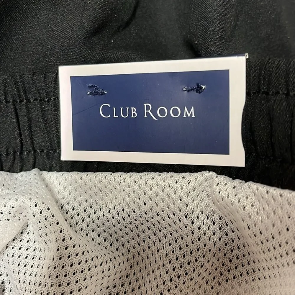 NWT CLUB ROOM | Men's Deep Black Quick-Dry Performance Solid 5